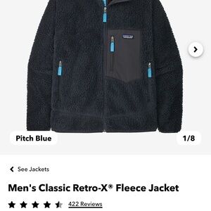 Patagonia Retro X Fleece Jacket, Size Small